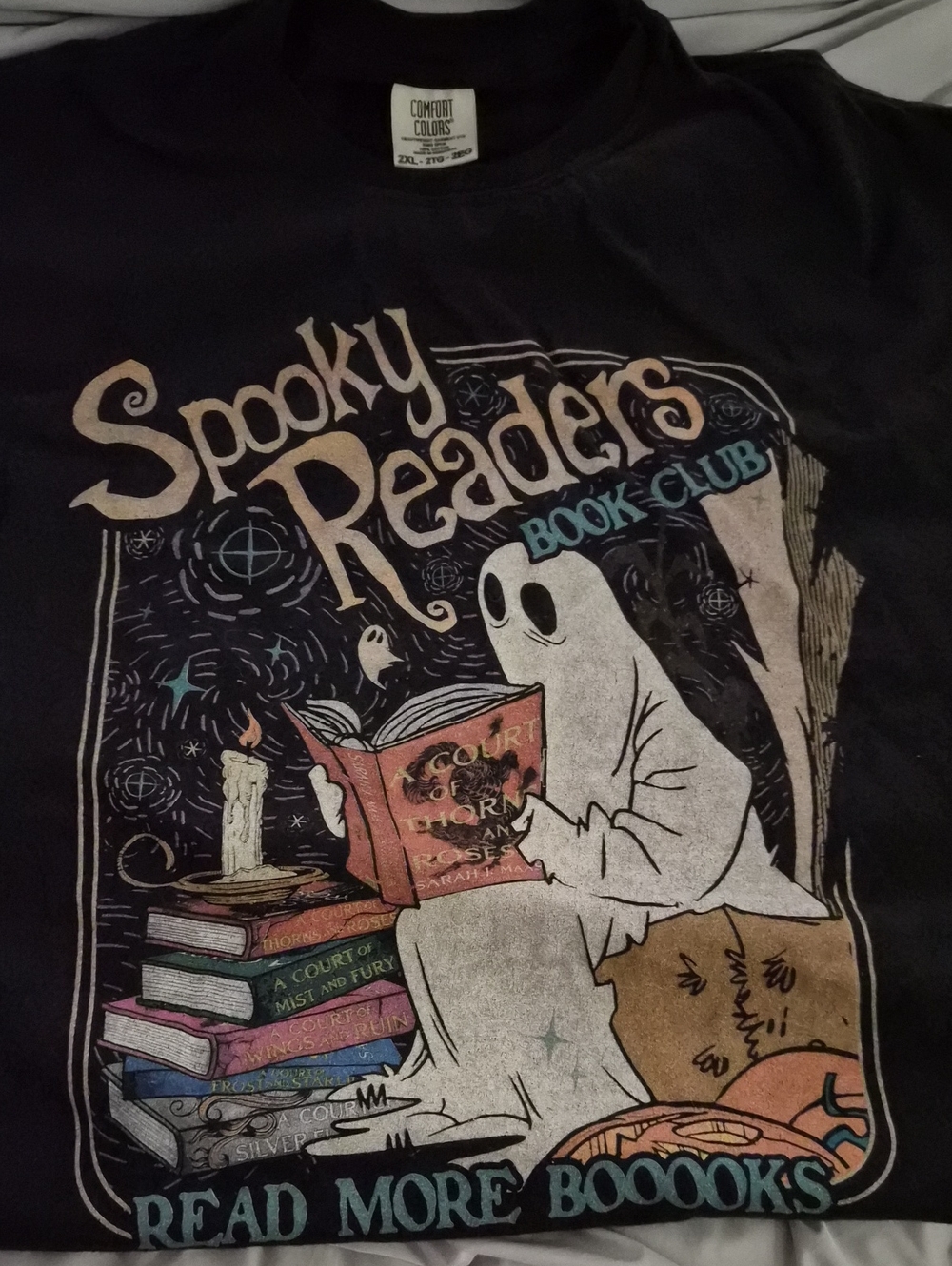 Comfort Colors Black Kids 'Spooky Readers Book Club' Graphic Tee